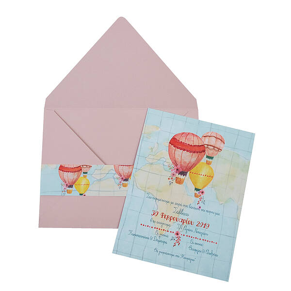 Hot Air Balloons on a Map · Set CTR: Pointed-flap envelope with band