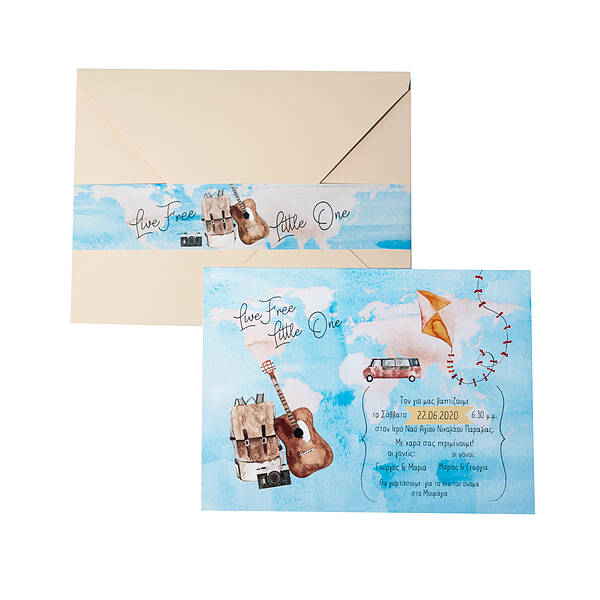 The travel map · Set C: Pointed-flap envelope with decoration