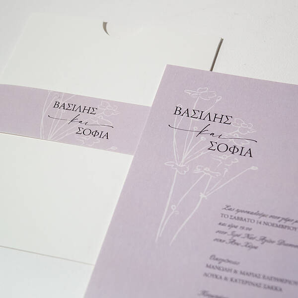 Λευκά άνθη σε λιλά 2