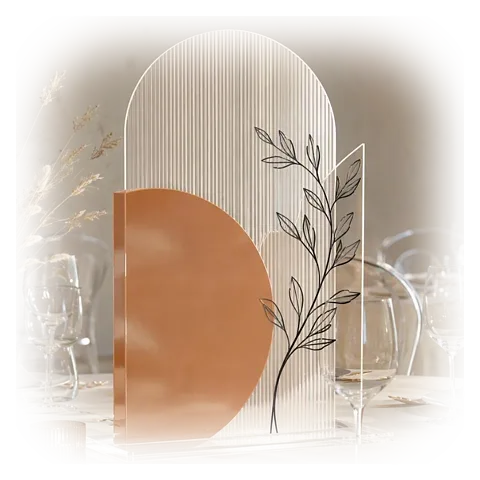 Plexiglass centerpiece με βάση