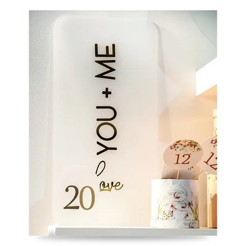 Welcome board plexiglass